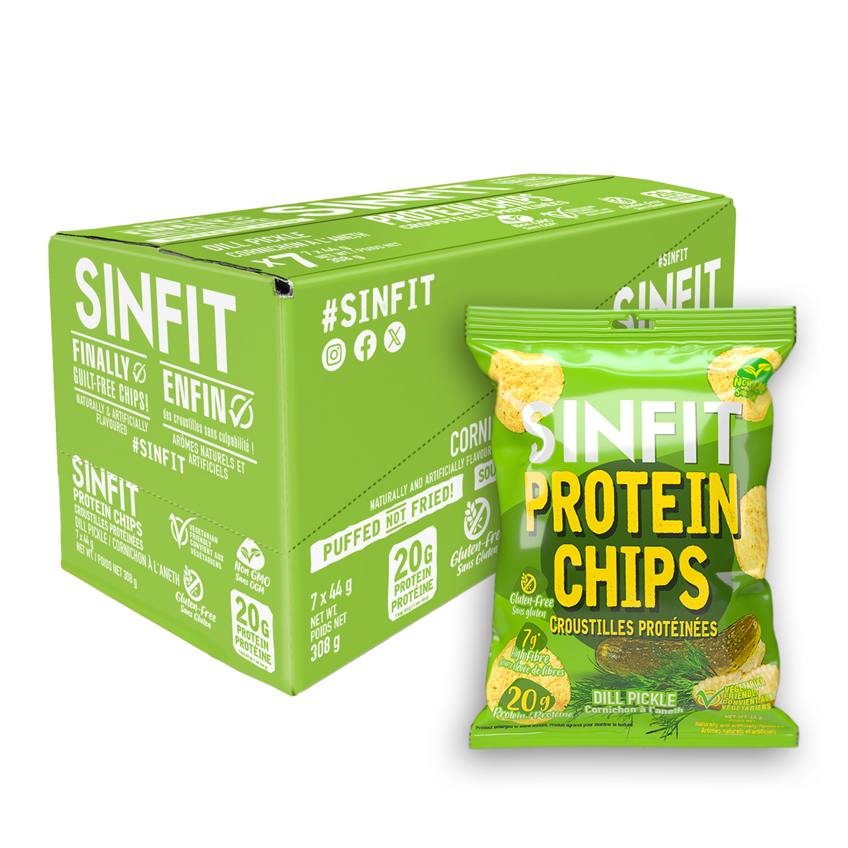 Dill Pickle Protein Chips