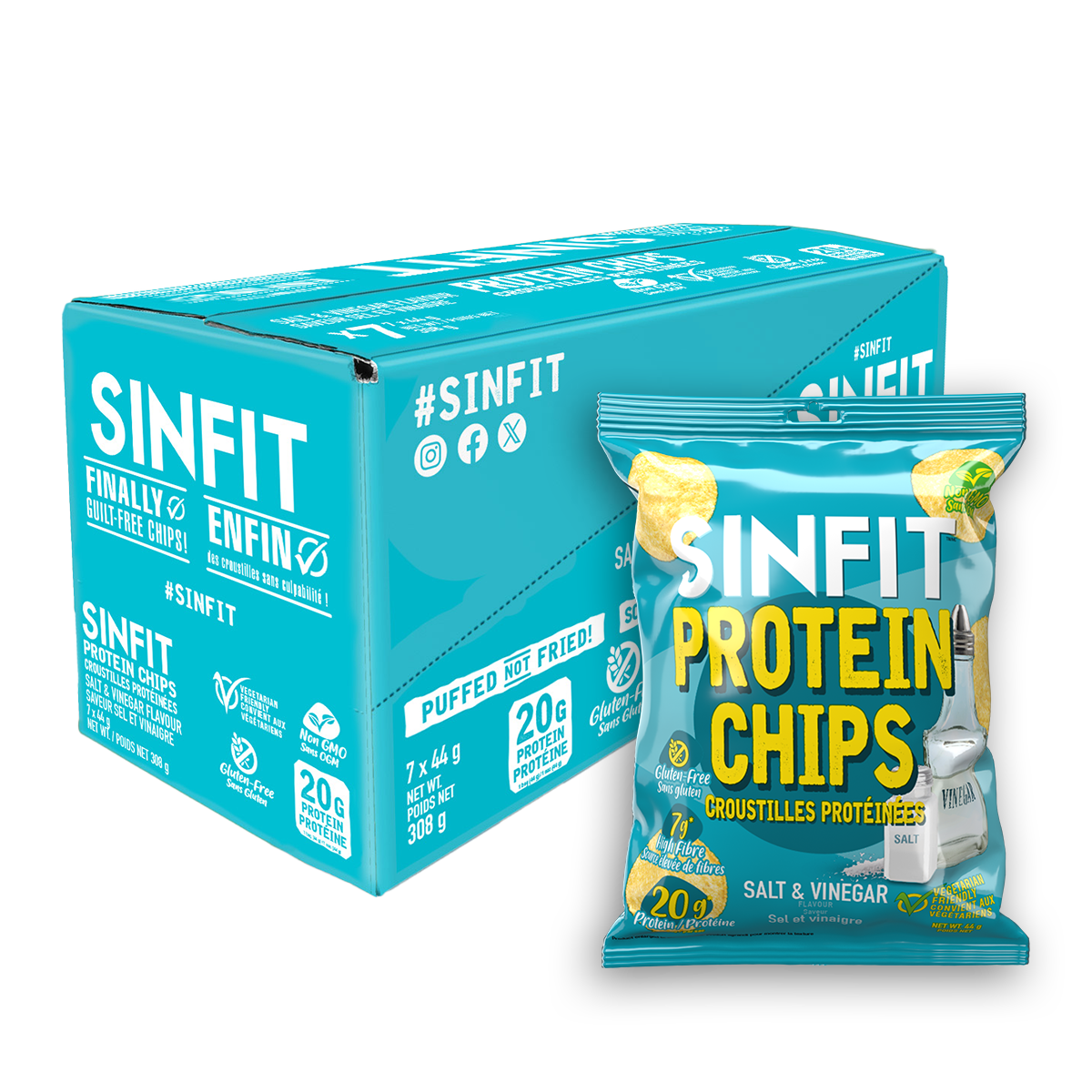 Salt & Vinegar Protein Chips